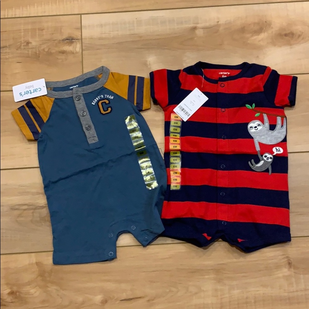 2 NWT Carters Outfits-6 months